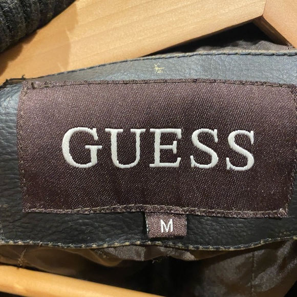 Men’s Guess Leather Jacket - Picture 3 of 5